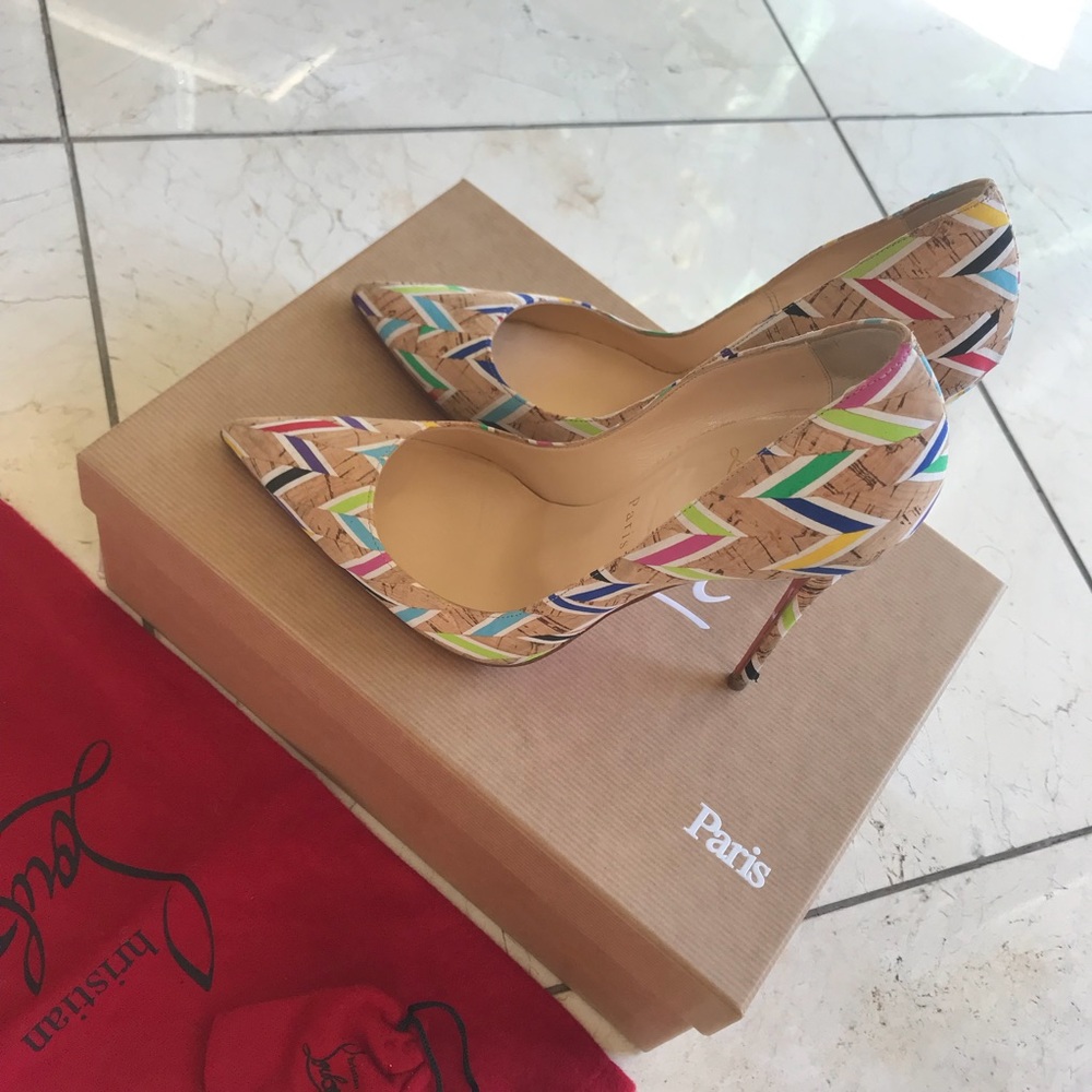 Christian Louboutin So Kate Chevron Cork Pump